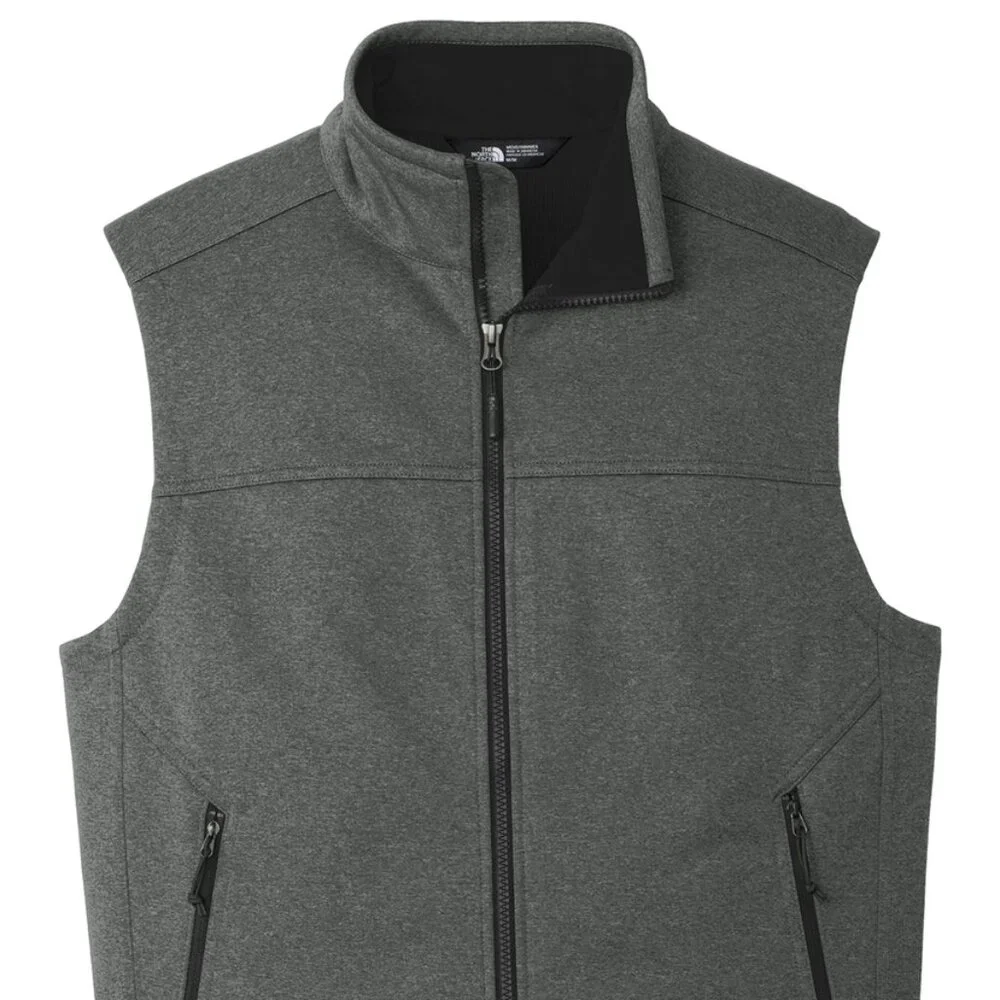 The North Face Men's Dark Gray Ridgewall Softshell Wind Wall Basic Vest Size XXL
